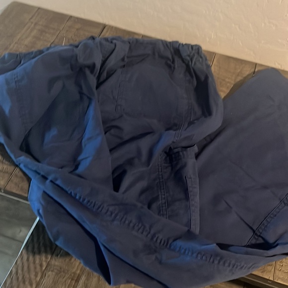 Navy blue scrubs by Cherokee top 2x bottoms do - Picture 2 of 3